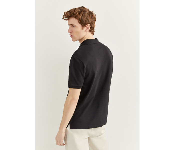 Springfield 855102201 XS Basic Polo Shirt for Men - Black - Zoom Image 3