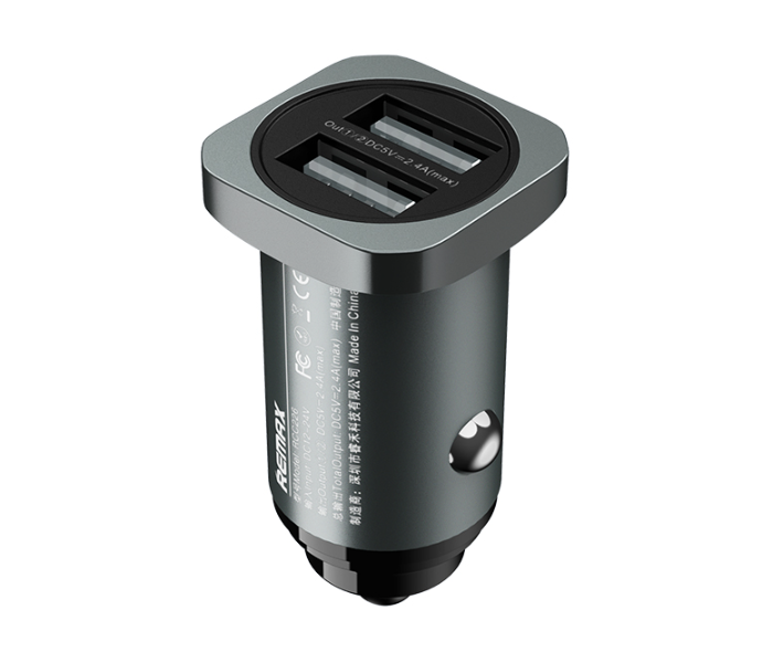 Remax RCC226 Sett Series Dual USB Car Charger - Grey - Zoom Image 1