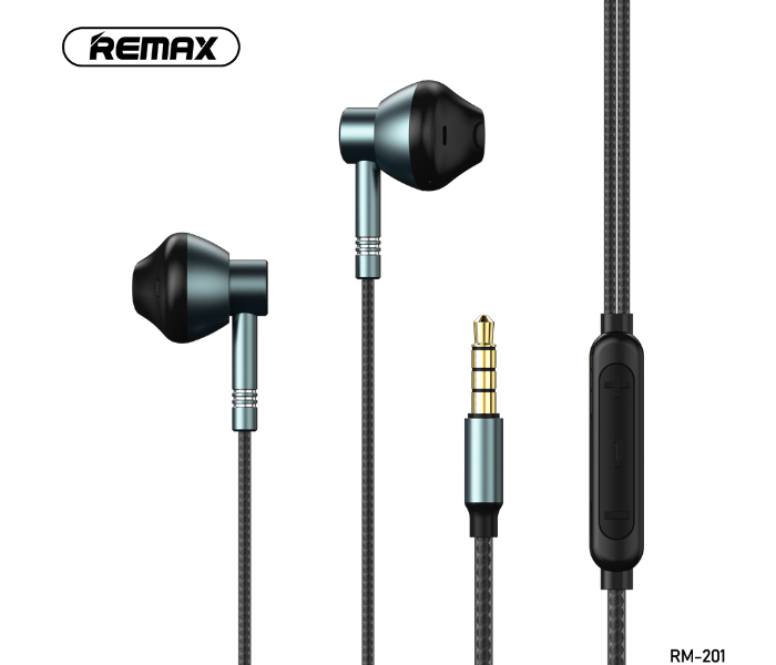 Remax RM-201 In-Ear Wired Headphone - Dark Grey - Zoom Image 1