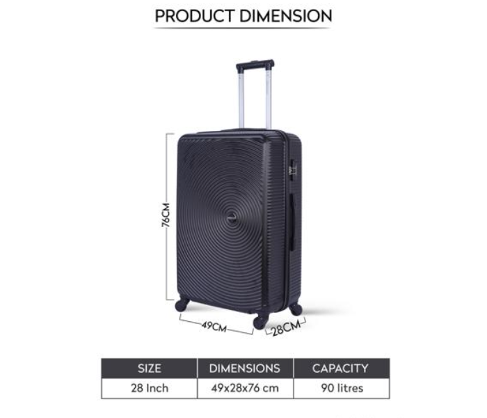 Para John  PJTR2043 Single 28 Inch Luggage Trolley - Black - Zoom Image 1