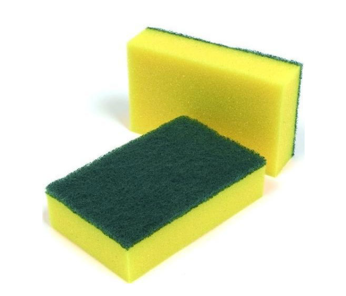 Mohajl Set of 4 Scrub Sponges - Green and Yellow - Zoom Image 1