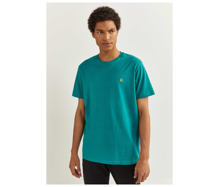 Springfield 712210187 Small Short Sleeve T-Shirt for Men - Turquoise - Zoom Image 1