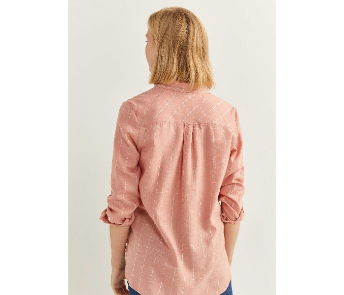 Springfield 679931073 Size 36 Long Sleeve Blouse for Women - Pink - Zoom Image 3