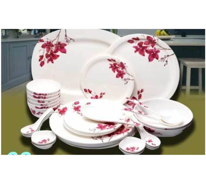 Gitco GIT2907 32pcs Melamine Dinnerware- Bougainvillea - Zoom Image 1