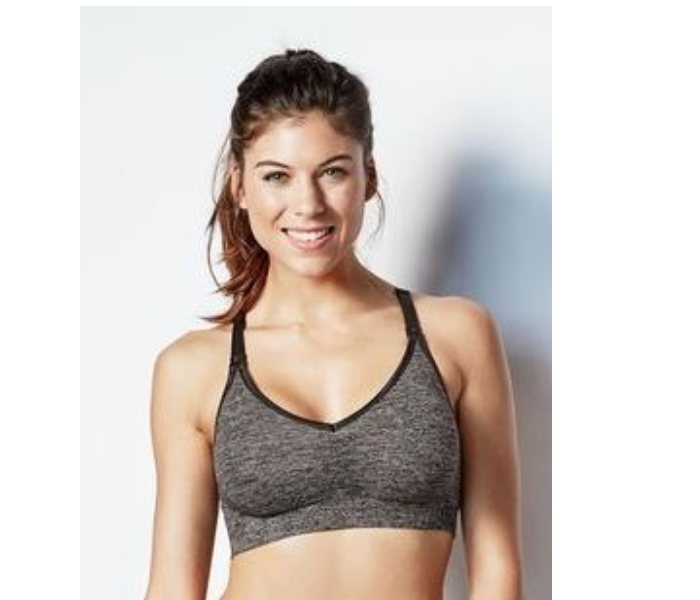 Bravado 1436 -04 Extra Large The Bodysilk Seamless Yoga Charcoal Extra Nursing Bra -Charcol Grey - Zoom Image 3