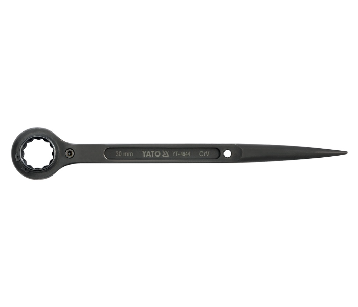 Yato YT-4934 17 X 19mm Cr-V Steel Construction Wrench with Ratchet - Black - Zoom Image