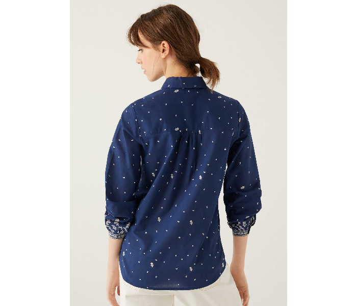 Springfield 679942616 Size 34 Long Sleeve Blouse for Women - Blue - Zoom Image 2