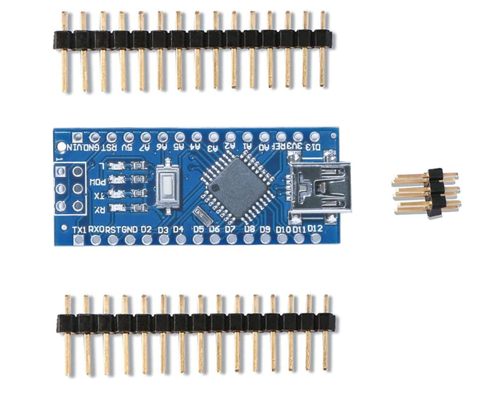 Atmega 168 Board with Analog Input Pins And Onboard and 5V AREF Jumper -Blue - Zoom Image 3