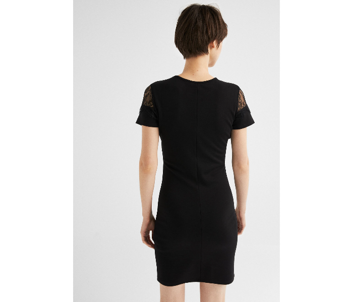 Springfield 895582401 XS Woven Dress for Women - Black - Zoom Image 3