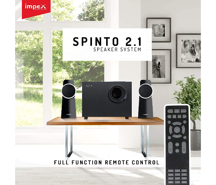 Impex HT 2104 Portable Remote Control Multimedia Bluetooth Home theatre Speaker - Black - Zoom Image 5