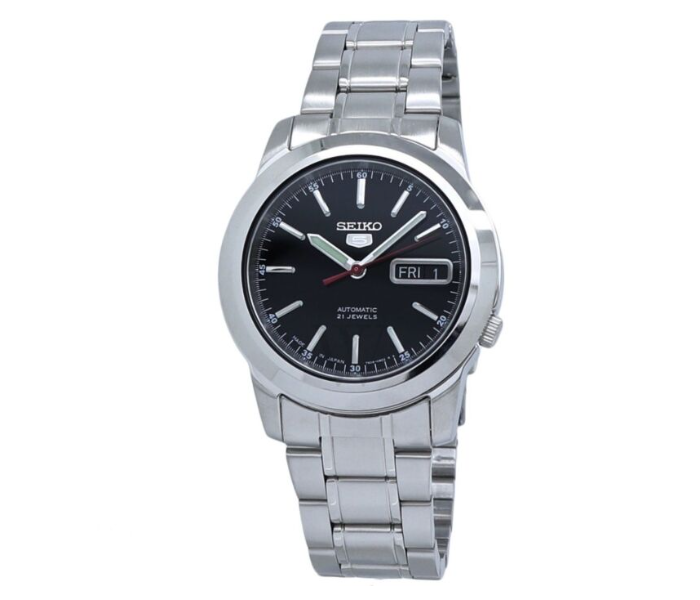 Seiko SNKE53J1 Stainless Steel Black Dial Watch for Men - Silver - Zoom Image