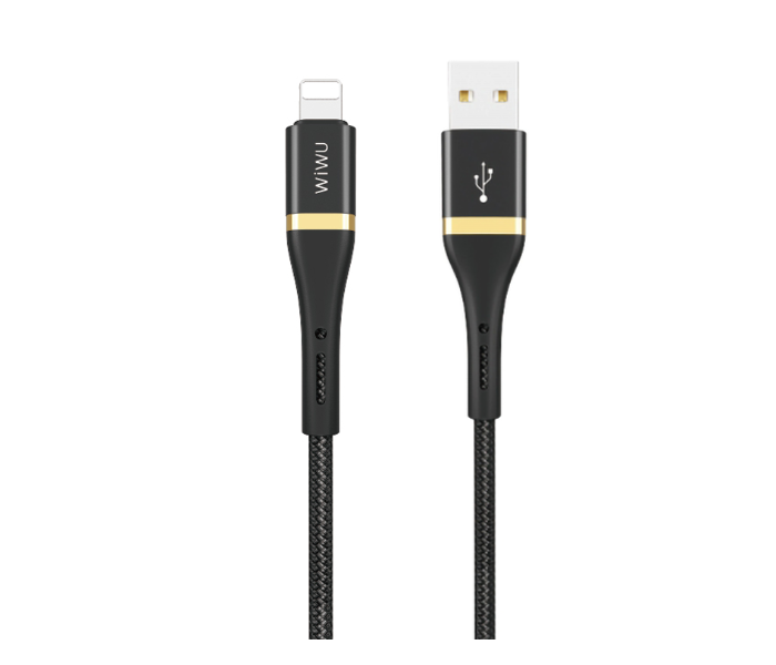 Wiwu ED-1003MB 3 Metre Elite Data Cable Ed-100 USB To Lightning - Black - Zoom Image