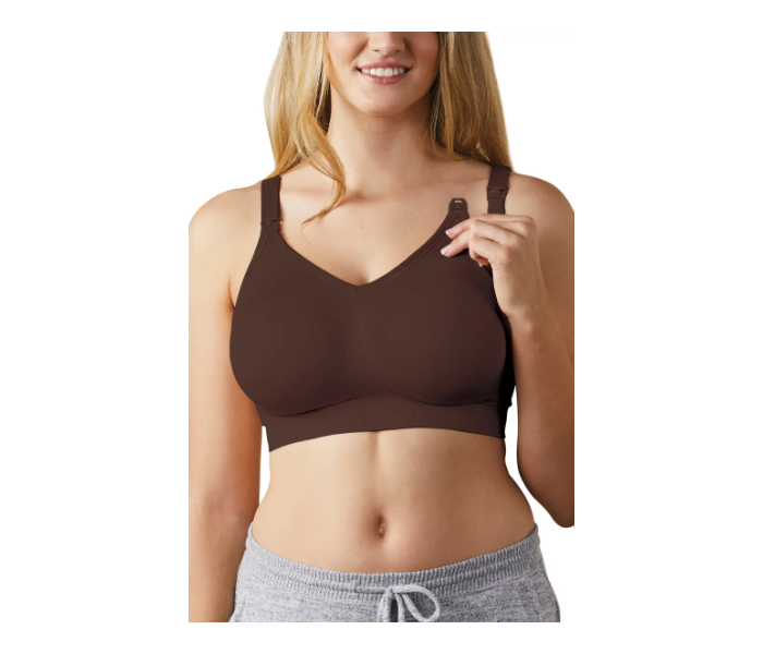 Bravado 1401BA-7 Large The Body Silk Seamless Cocoa Nursing Bra -Brown - Zoom Image 3