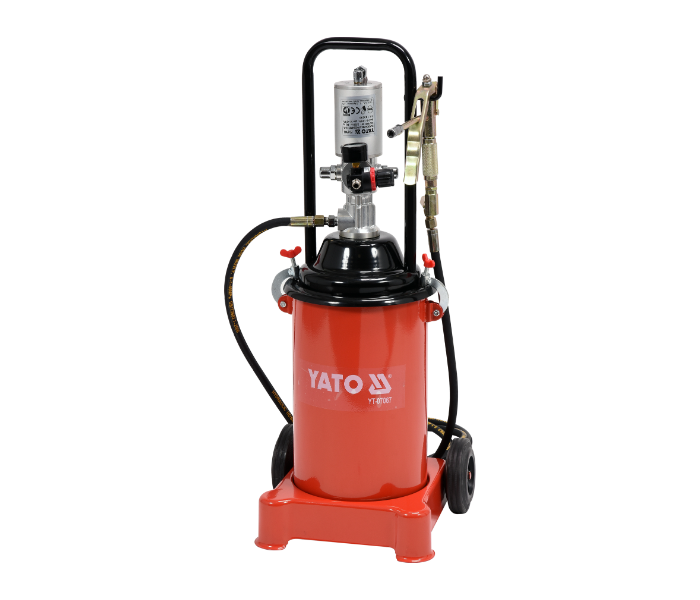 Yato YT-07067 12 Litre Pneumatic Grease Gun - Black and Red - Zoom Image 1