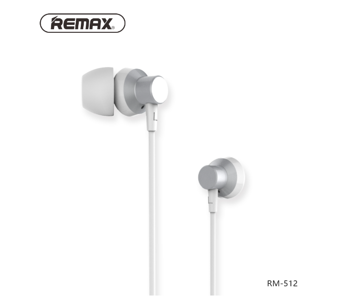 Remax RM-512 Heavy Bass Wired Music Headset - Silver - Zoom Image 1