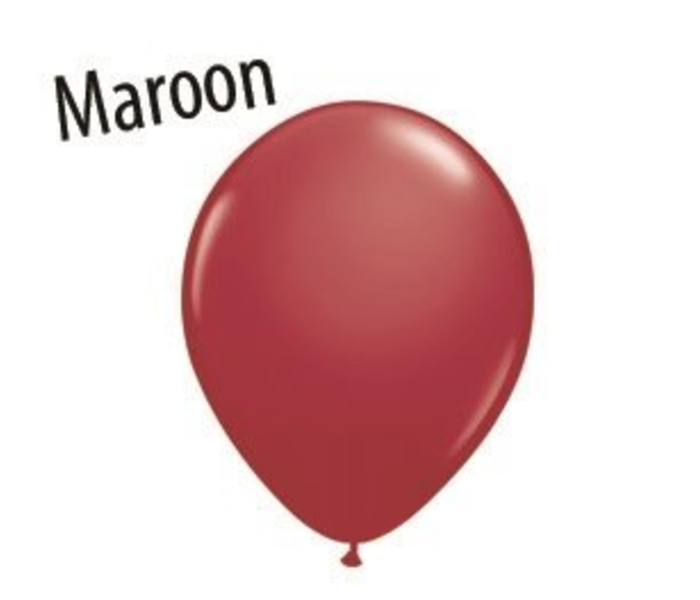 Mira Decor M D N12 2518 12 inch Pack of 25 Piece Latex Balloon - Maroon - Zoom Image