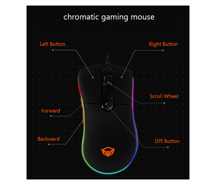 Meetion MT-GM20 Gaming Wired Mouse -Black - Zoom Image 7