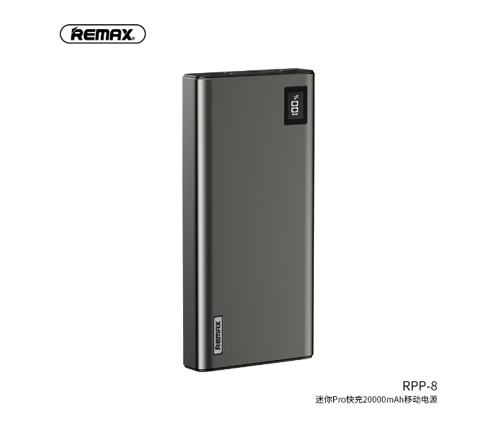 Remax RPP-8 Mini Pro 20000mAh 18W 3 USB Fast Charging Power Bank - Dark Grey - Zoom Image 1