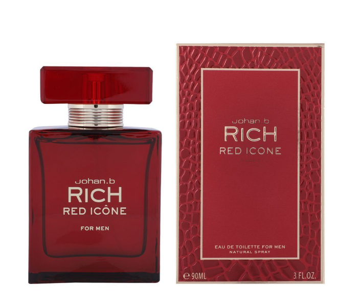 Johan B 90ml Rich Red Icone Eau De Toilette Natural Spray for Men - Zoom Image