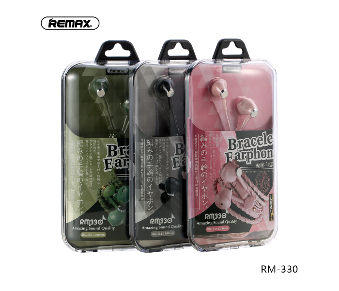 Remax RM-330 Bracelet Wired Earphone - Green - Zoom Image 4