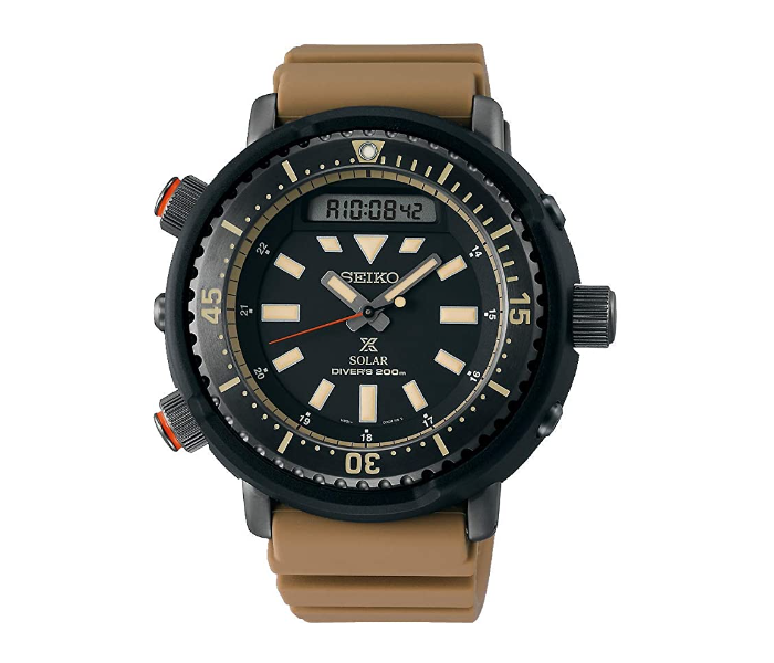 Seiko SNJ029P1 Prospex Arnie Urban Safari Solar Sports Divers Watch for Men - Brown - Zoom Image 1