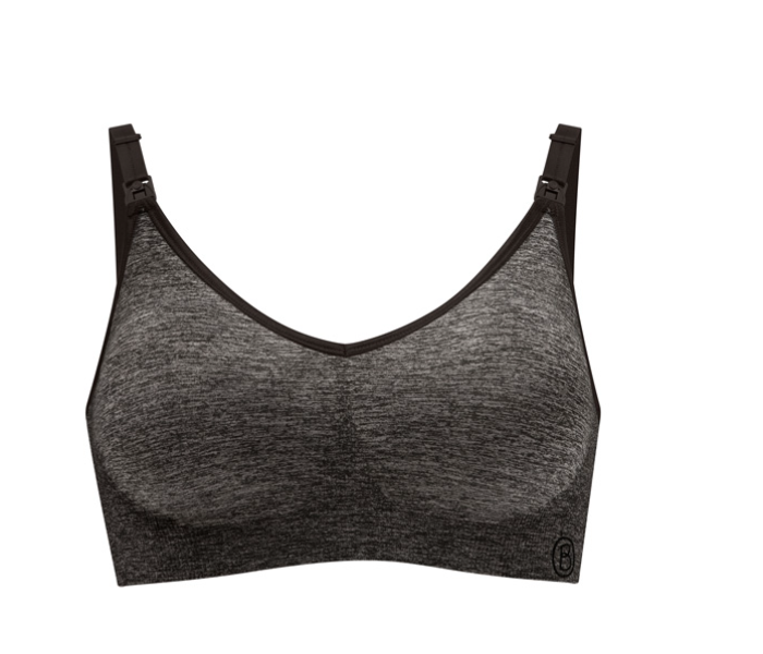 Bravado 1436 - 01 Small The Bodysilk Seamless Yoga Charcoal Nursing Bra -Charcol Grey - Zoom Image 1