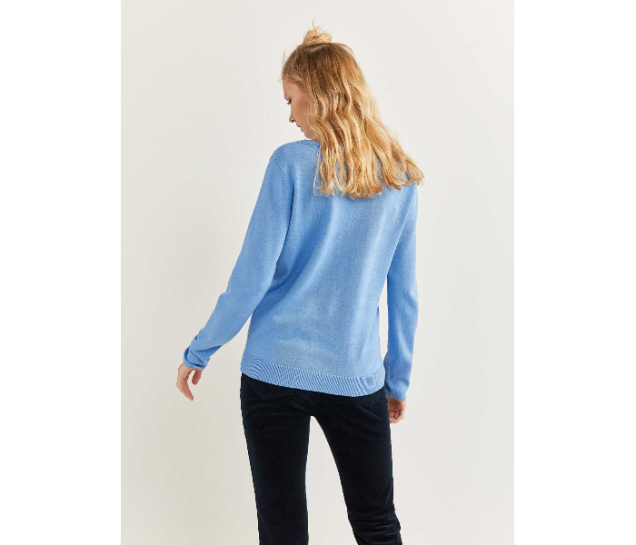 Springfield 133741614 XL Long Sleeve Knitwear for Women - Light Blue - Zoom Image 3