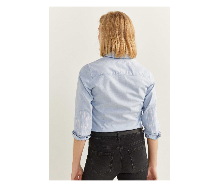 Springfield 679926412 Size 34 Long Sleeve Shirt for Women - Medium Blue - Zoom Image 4