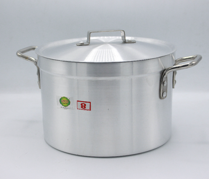 Gitco GIT2890 17x31cm Aluminium Stew Pot -Silver - Zoom Image 1