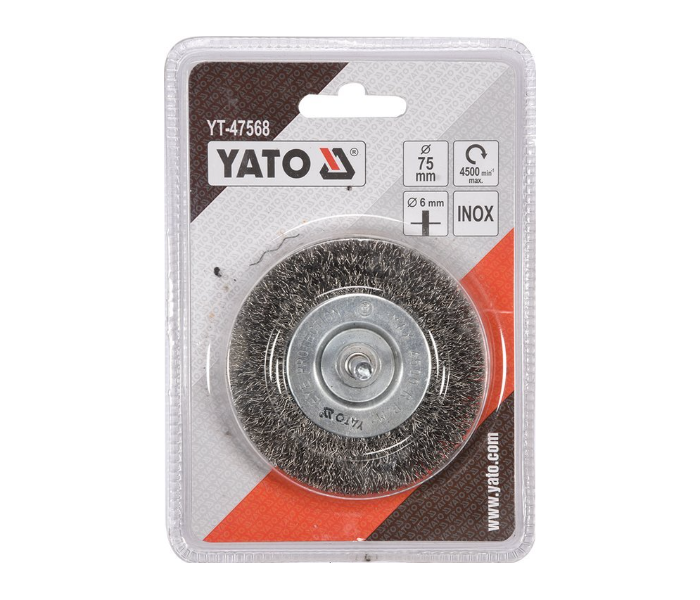 Yato YT-47568 75mm Inox Circular Brush for Drill - Silver - Zoom Image 3