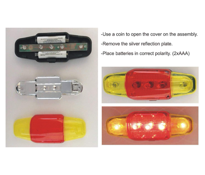 Safe Guard Front And Back Bike Warning Light - Zoom Image 3