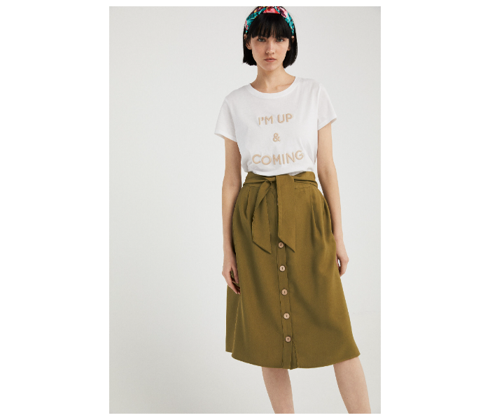 Springfield 688517921 Medium Skirt for Women - Brown - Zoom Image 2