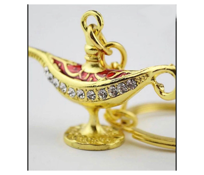 Aladin Hn2501 Genie Lamp Key Chain - Gold and Red - Zoom Image