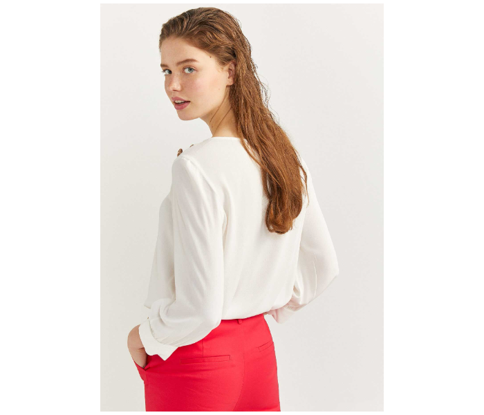 Springfield 679738597 Size 42 Long Sleeve Blouse for Women - White - Zoom Image 2