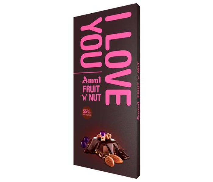 Amul 66358 150gm I Love You Fruit N Nut Chocolate - Zoom Image