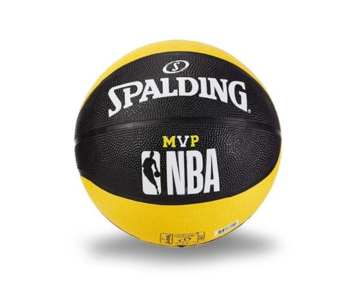 Spalding Size 5 NBA Unisex  Mvp  Rubber Basketball -Black And Yellow - Zoom Image 2