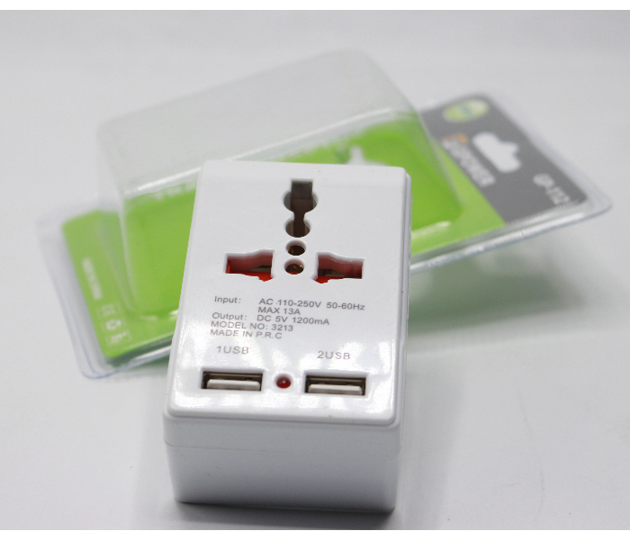 Gitco GP-112 G-Power Travel Adaptor- White - Zoom Image 1