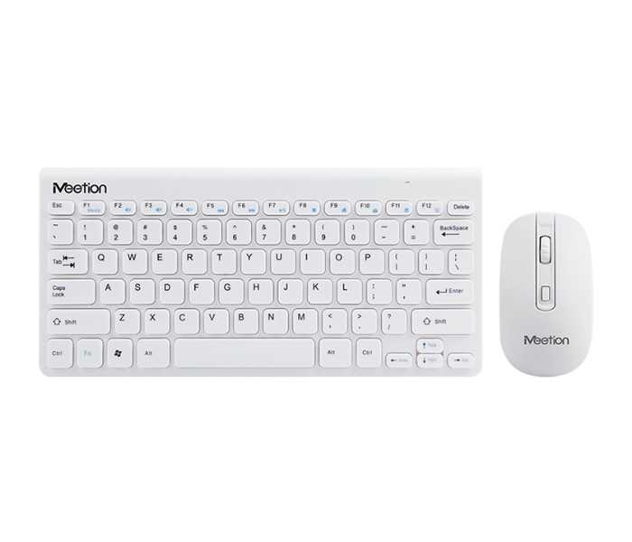 Meetion MT-MINI4000 2.4G Wireless Keyboard And Mouse Combo Power-efficient Wireless Technology - White - Zoom Image 1