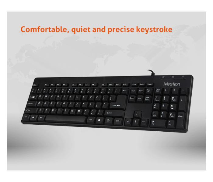 Meetion AK100 USB Standard Corded Keyboard - Zoom Image 8