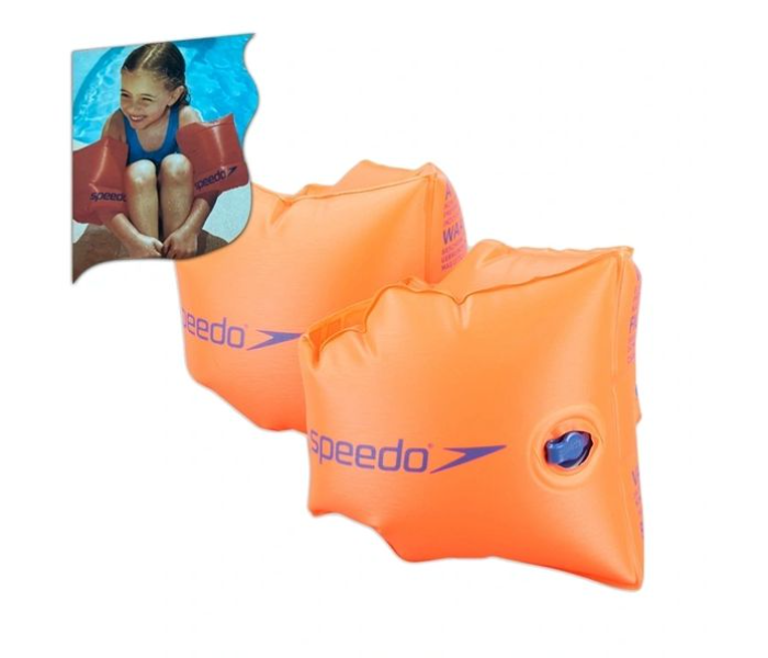 Speedo Stage 2 Swimming Roll Up Inflatable Armbands For Kids -Orange - Zoom Image 4