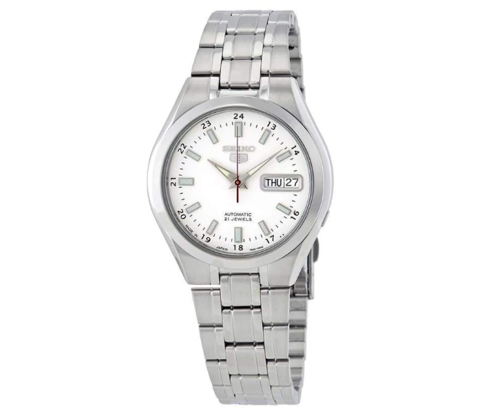 Seiko SNKG17J1 Analog Automatic White Dial Stainless Steel Watch for Men - Silver - Zoom Image