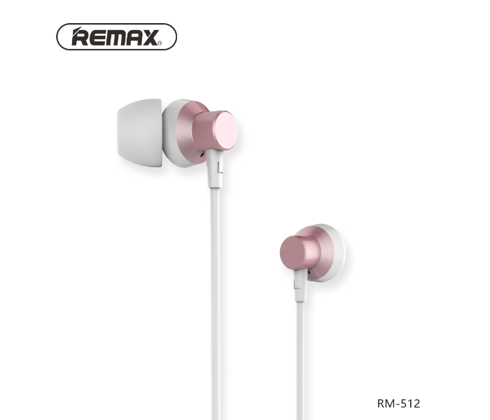 Remax RM-512 Heavy Bass Wired Music Headset - Pink - Zoom Image 1