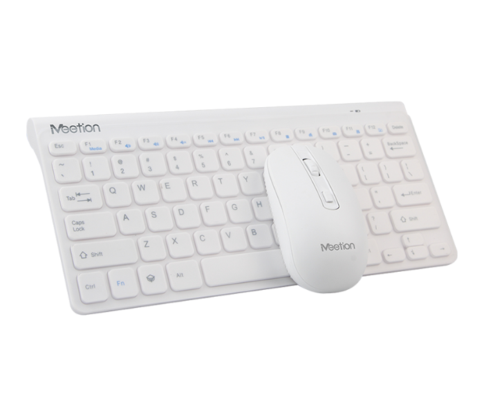 Meetion MT-MINI4000 2.4G Wireless Keyboard And Mouse Combo Power-efficient Wireless Technology - White - Zoom Image 4