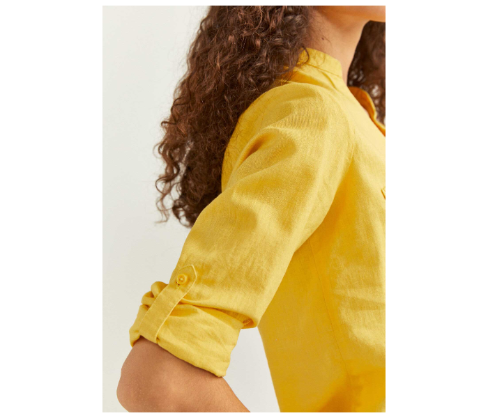 Springfield 679736907 Size 42 Long Sleeve Blouse for Women - Yellow - Zoom Image 3