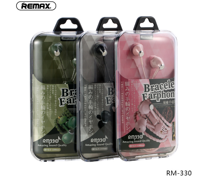 Remax RM-330 Bracelet Wired Earphone - Pink - Zoom Image 5