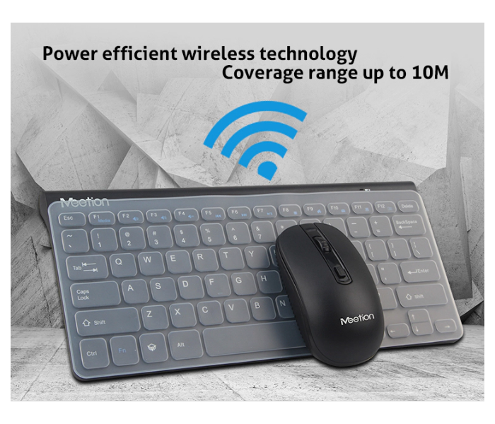 Meetion MT-MINI4000 2.4G Wireless Keyboard And Mouse Combo Power-efficient Wireless Technology - Black - Zoom Image 4