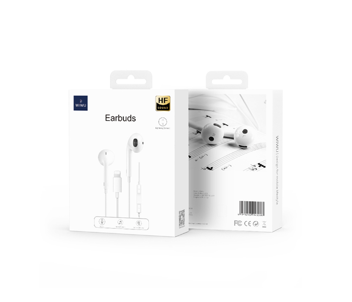 Wiwu EB302HF Earbuds Hf Sound Plug And Play Lightning Connector - White - Zoom Image 11