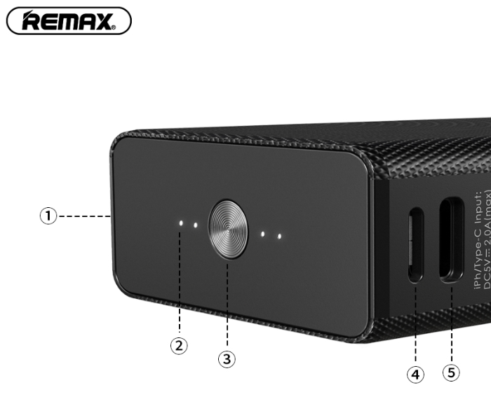 Remax RPP-16 Xiaoxiao 10000mAh Power Bank - Black - Zoom Image 2