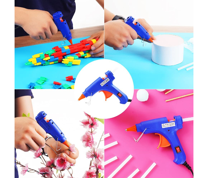 Removable Hot Glue Gun with 50 Glue Sticks -Blue - Zoom Image 5