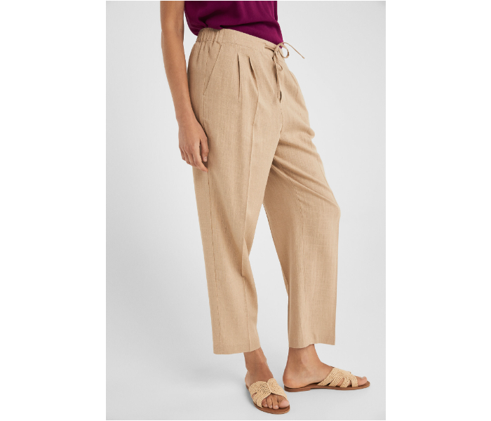 Springfield 683522855 Size 40 Cotton Pant for Women - Beige - Zoom Image 2